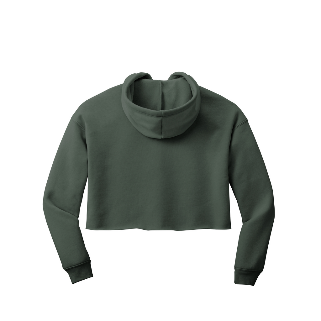 BELLA+CANVAS Women’s Sponge Fleece Cropped Fleece Hoodie - Military Green