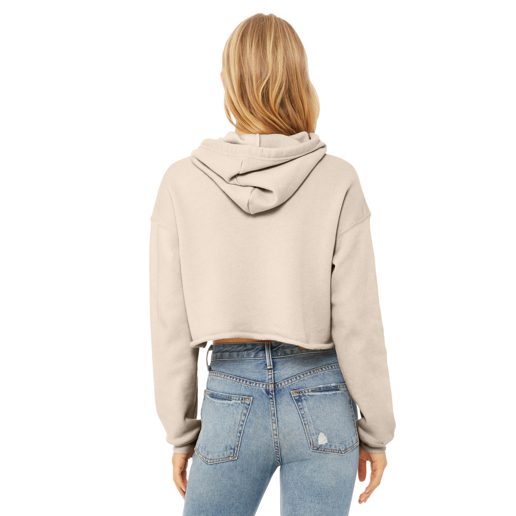 BELLA+CANVAS Women’s Sponge Fleece Cropped Fleece Hoodie - Heather Dust