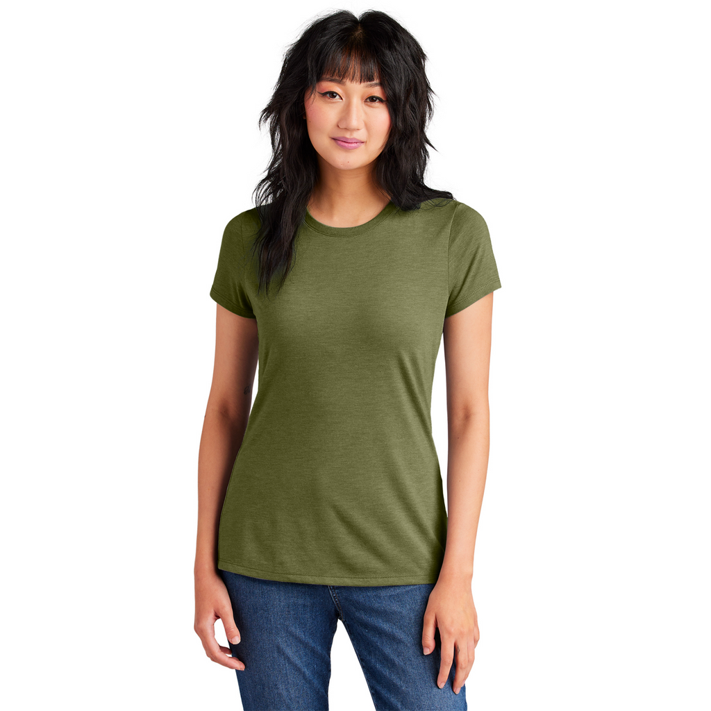 District Women’s Perfect Tri-Blend Tee - Military Green Frost