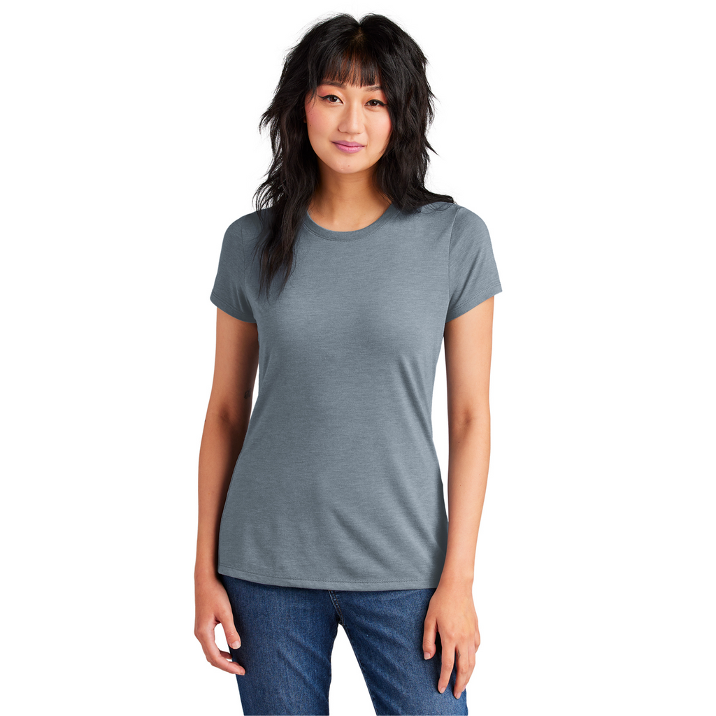 District Women’s Perfect Tri-Blend Tee - Flint Blue Heather
