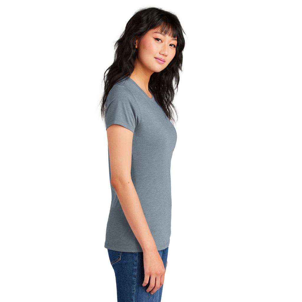District Women’s Perfect Tri-Blend Tee - Flint Blue Heather