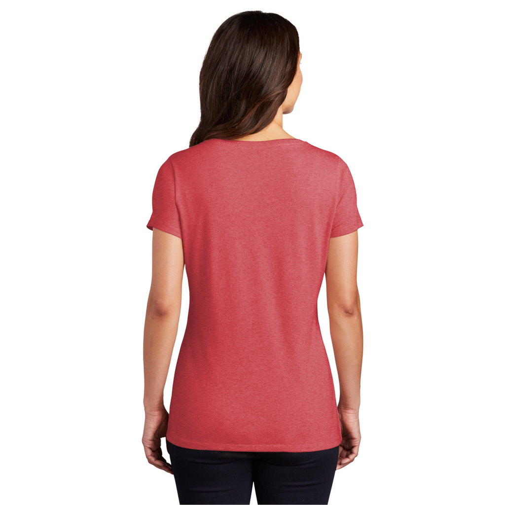 District Women’s Perfect Tri-Blend V-Neck Tee - Red Frost