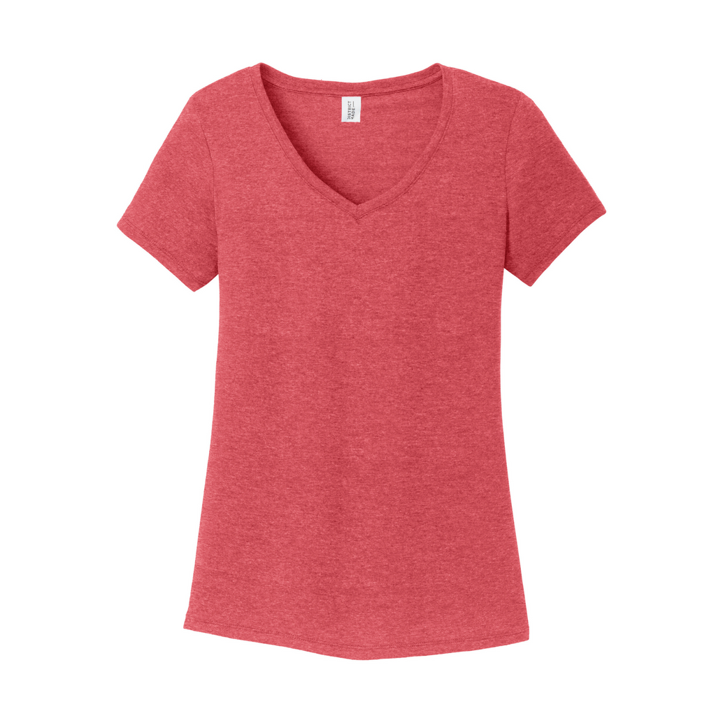 District Women’s Perfect Tri-Blend V-Neck Tee - Red Frost