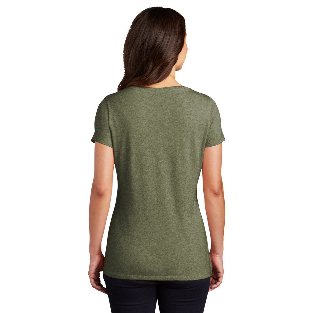 District Women’s Perfect Tri-Blend V-Neck Tee - Military Green Frost