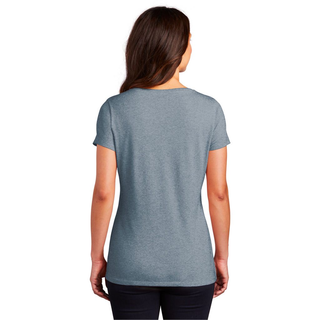 District Women’s Perfect Tri-Blend V-Neck Tee - Flint Blue Heather
