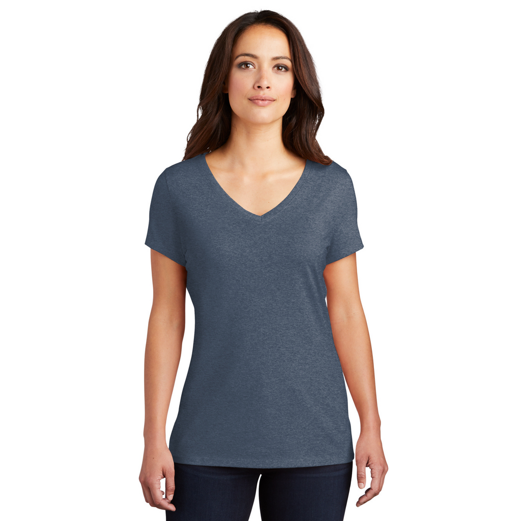 District Women’s Perfect Tri-Blend V-Neck Tee - Navy Frost