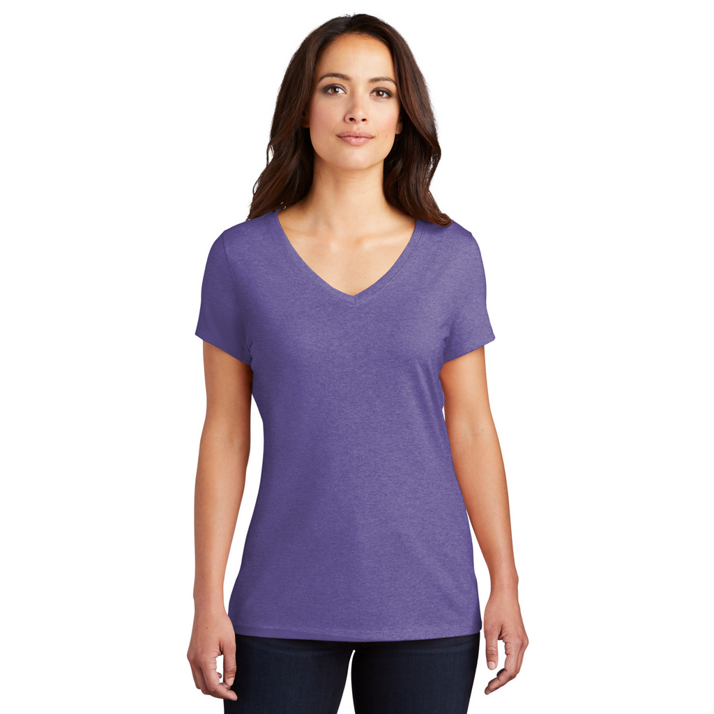 District Women’s Perfect Tri-Blend V-Neck Tee - Purple Frost