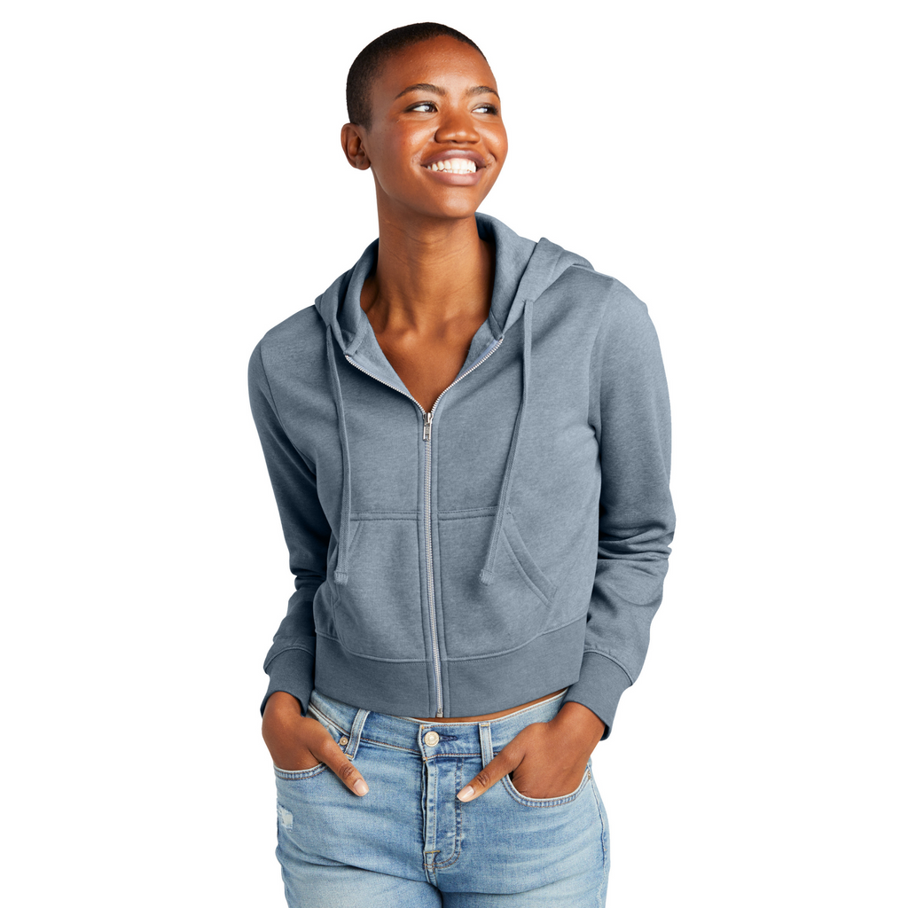 District Women’s Fleece Full-Zip Hoodie - Flint Blue Heather