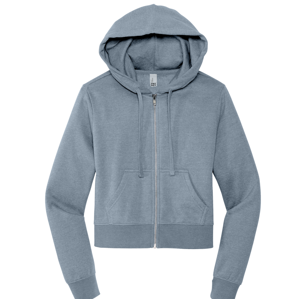 District Women’s Fleece Full-Zip Hoodie - Flint Blue Heather