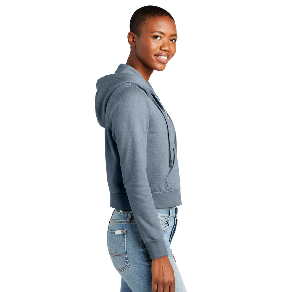 District Women’s Fleece Full-Zip Hoodie - Flint Blue Heather
