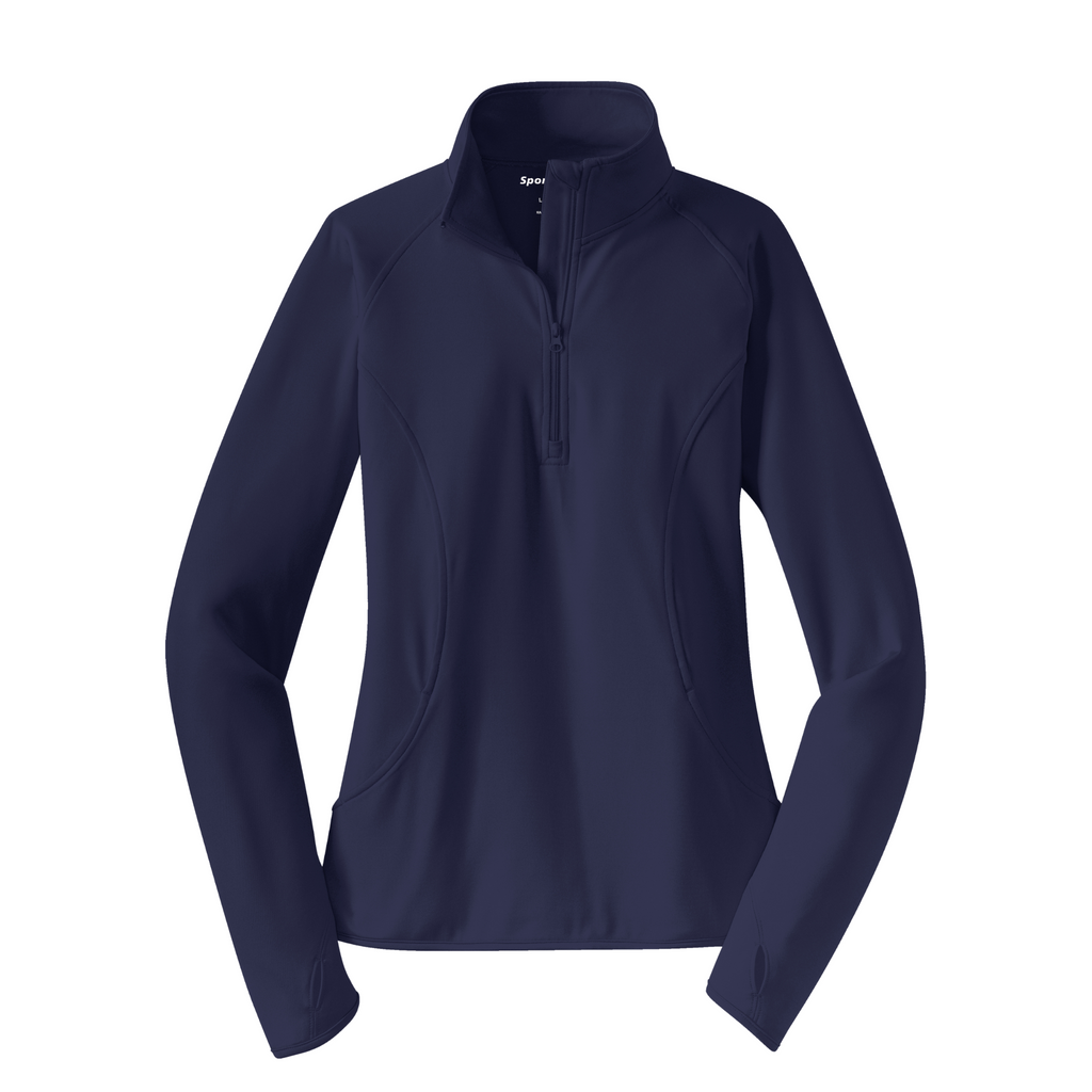 Sport-Tek Ladies Sport-Wick Stretch 1/4-Zip Pullover - True Navy