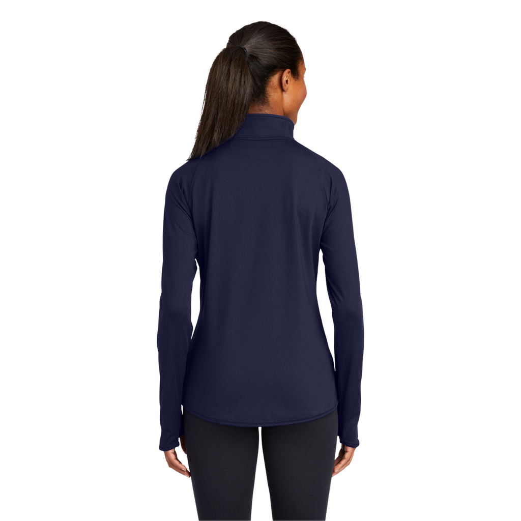 Sport-Tek Ladies Sport-Wick Stretch 1/4-Zip Pullover - True Navy