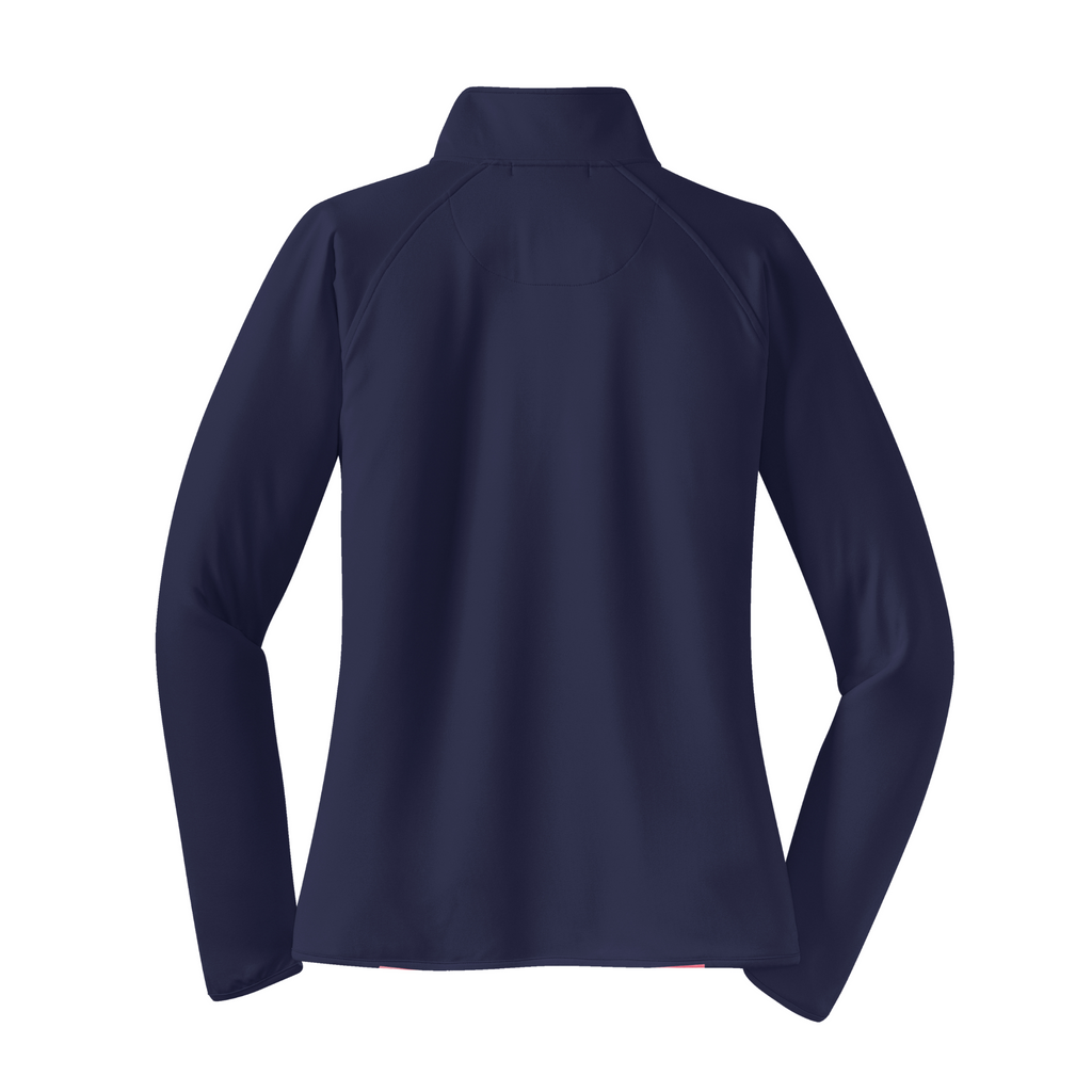 Sport-Tek Ladies Sport-Wick Stretch 1/4-Zip Pullover - True Navy