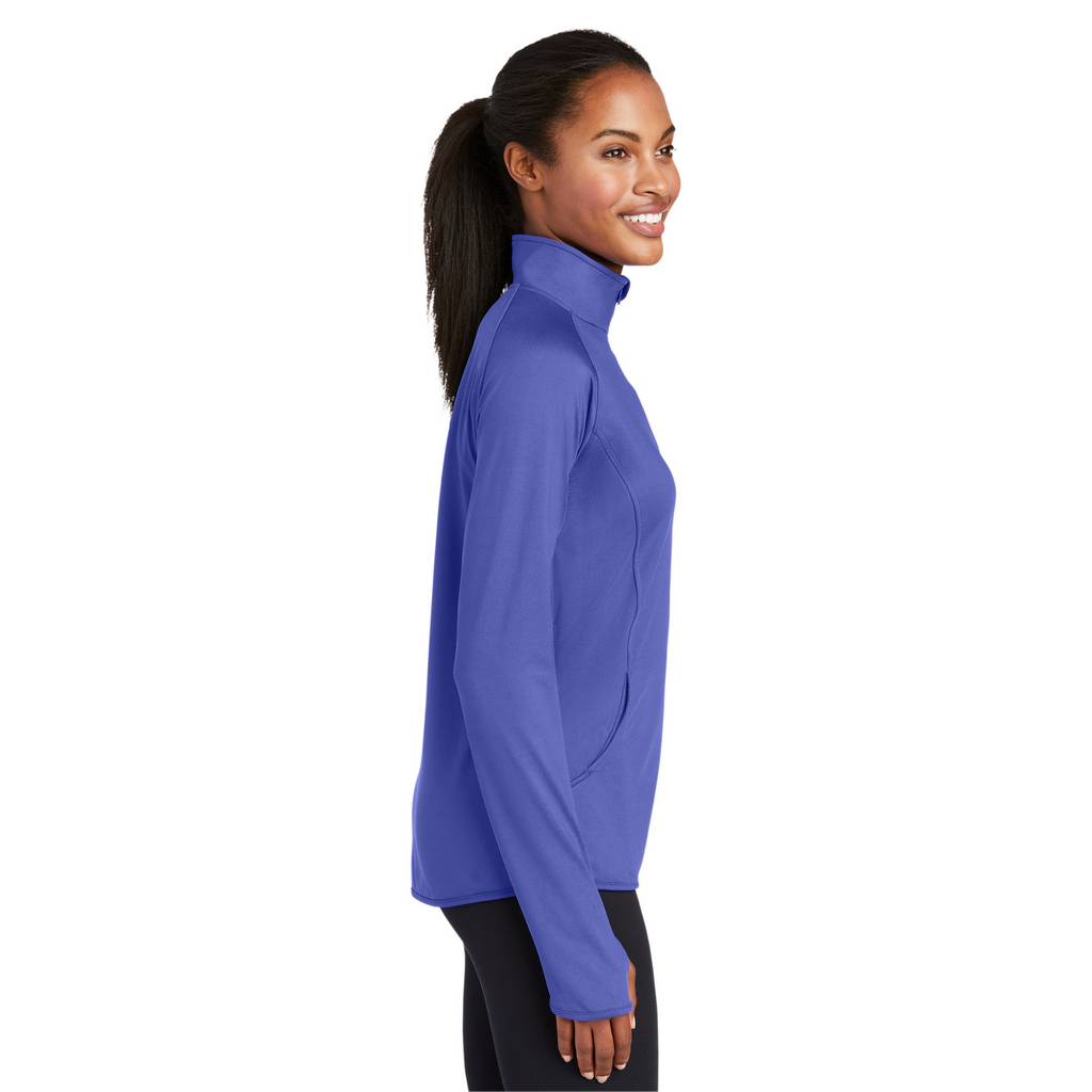 Sport-Tek Ladies Sport-Wick Stretch 1/4-Zip Pullover - Iris Purple