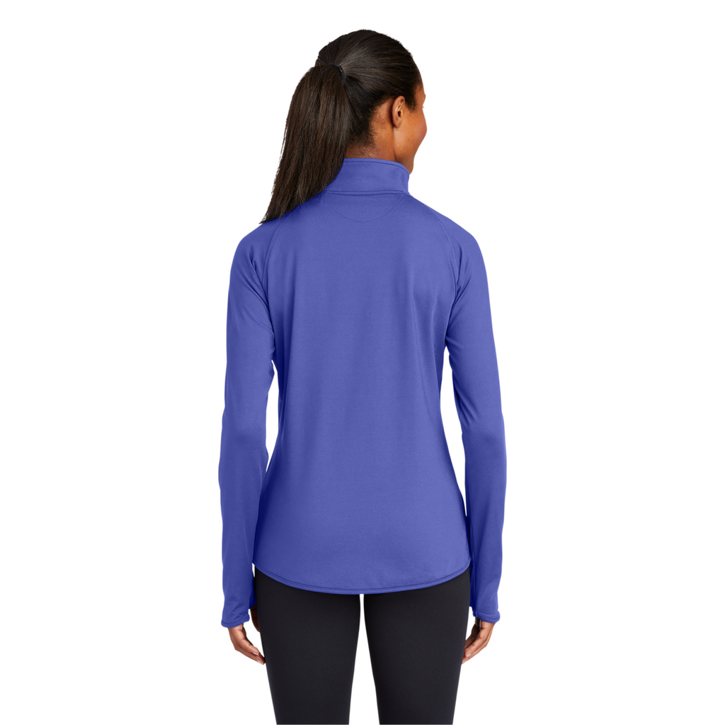 Sport-Tek Ladies Sport-Wick Stretch 1/4-Zip Pullover - Iris Purple