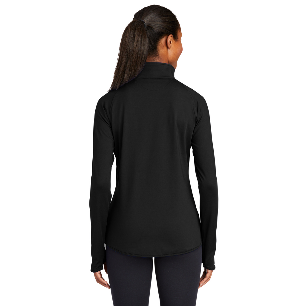 Sport-Tek Ladies Sport-Wick Stretch 1/4-Zip Pullover - Black