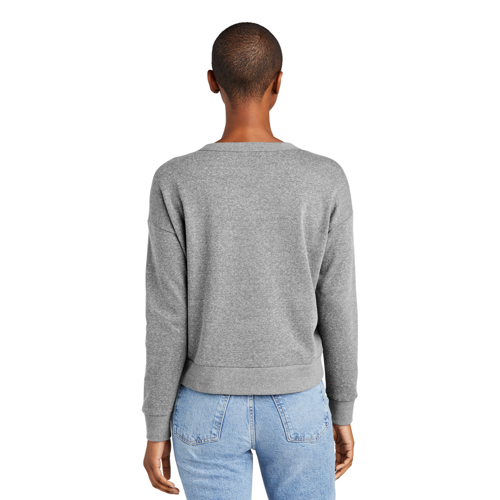 District Women’s Tri-Blend Fleece V-Neck Sweatshirt - Grey Frost