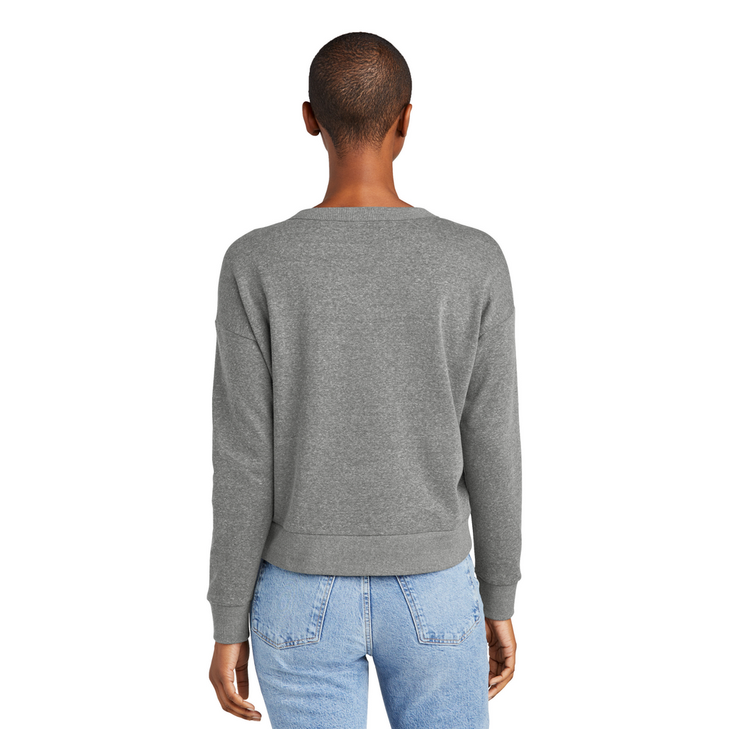 District Women’s Tri-Blend Fleece V-Neck Sweatshirt - Heathered Charcoal