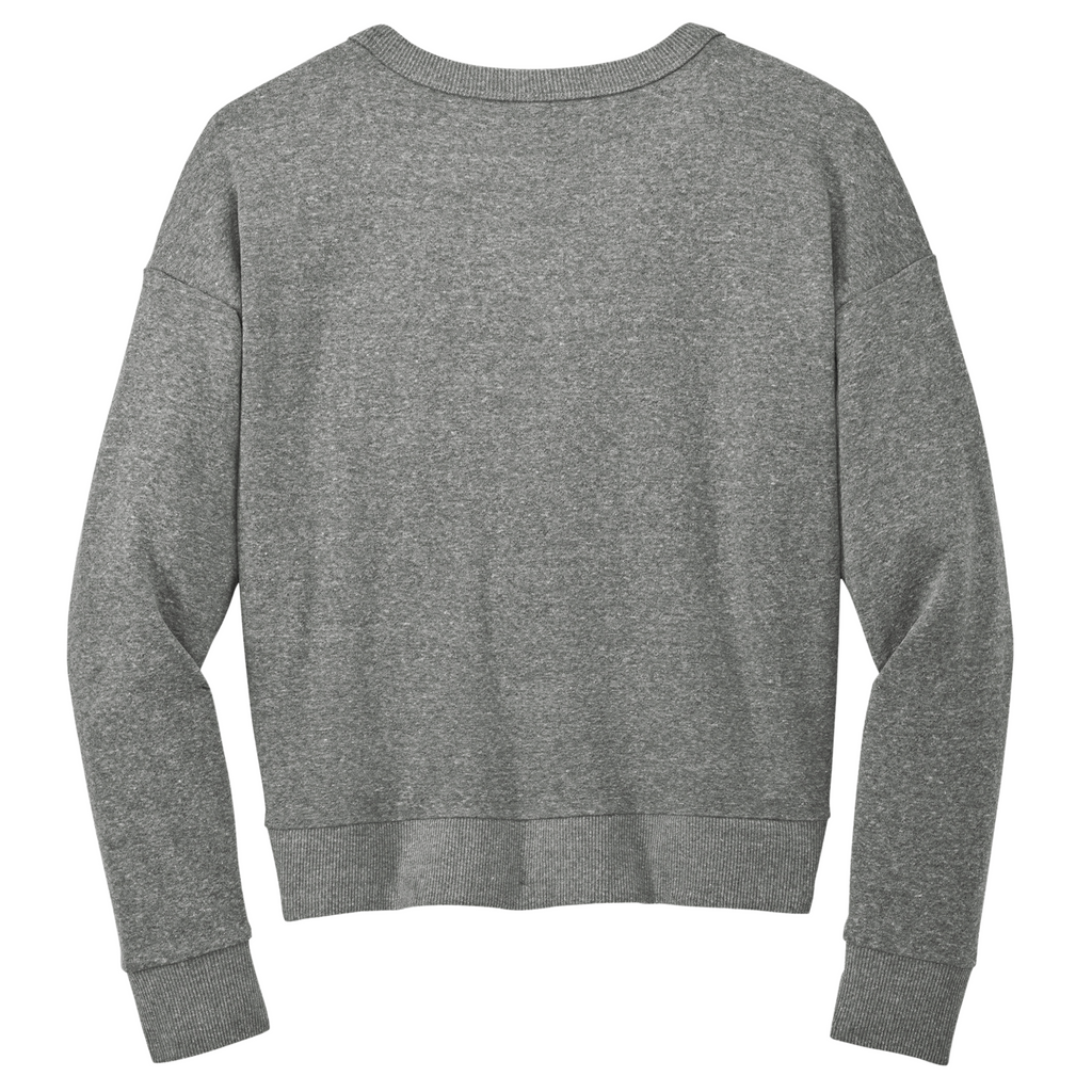 District Women’s Tri-Blend Fleece V-Neck Sweatshirt - Heathered Charcoal