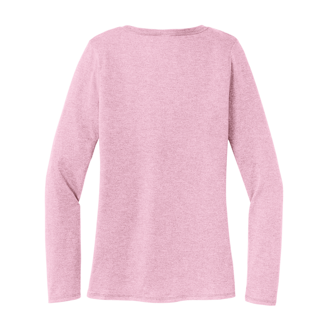District Ladies Tri-Blend Long Sleeve V-Neck T-Shirt - Wisteria Heather