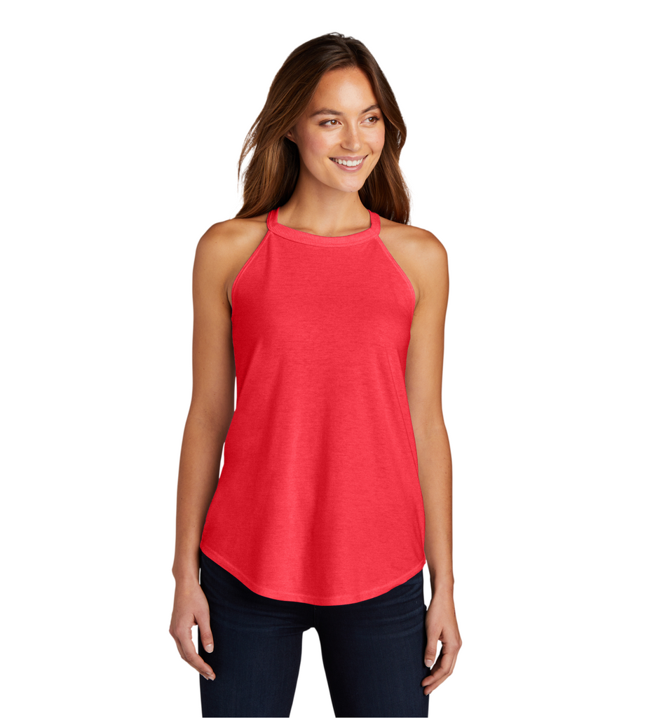 District Women’s Perfect Tri Rocker Tank - Red Frost