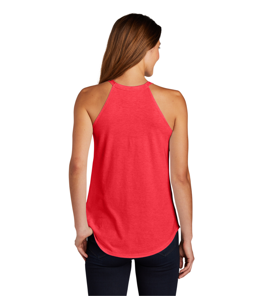 District Women’s Perfect Tri Rocker Tank - Red Frost
