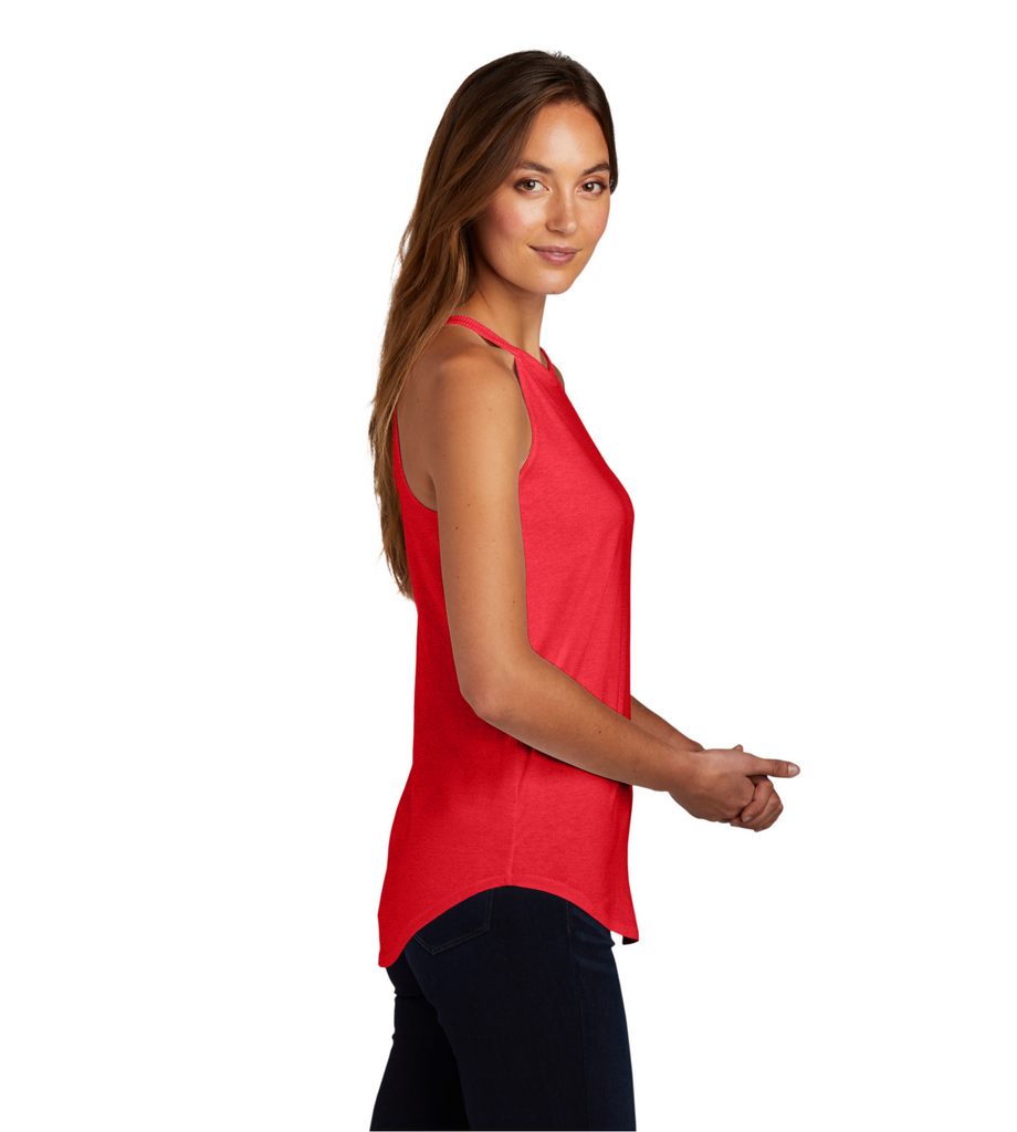 District Women’s Perfect Tri Rocker Tank - Red Frost