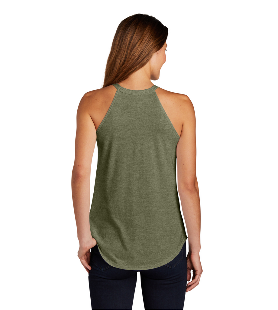 District Women’s Perfect Tri Rocker Tank - Military Green Frost