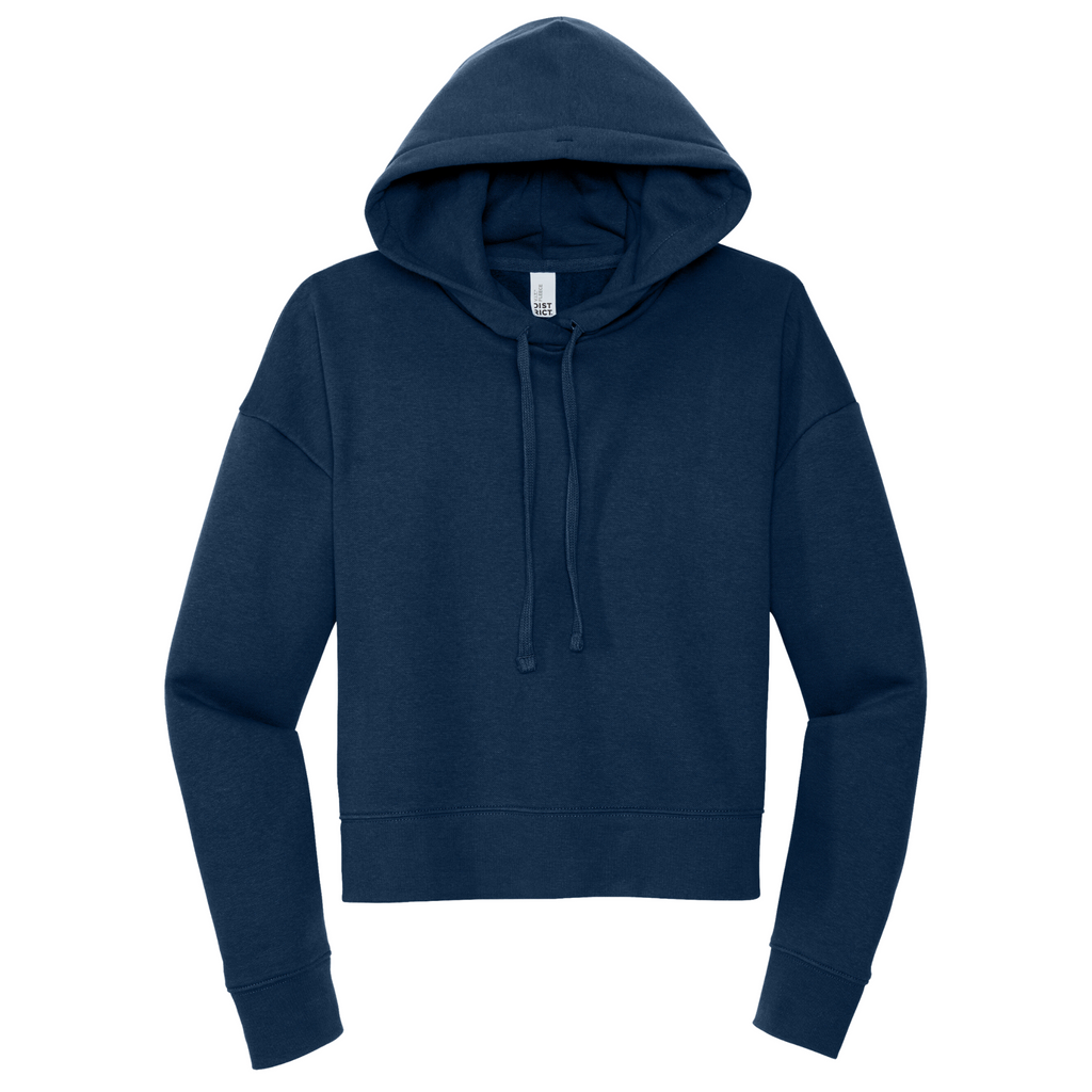 District Ladies Soft Fleece Crop Hoodie - New Navy