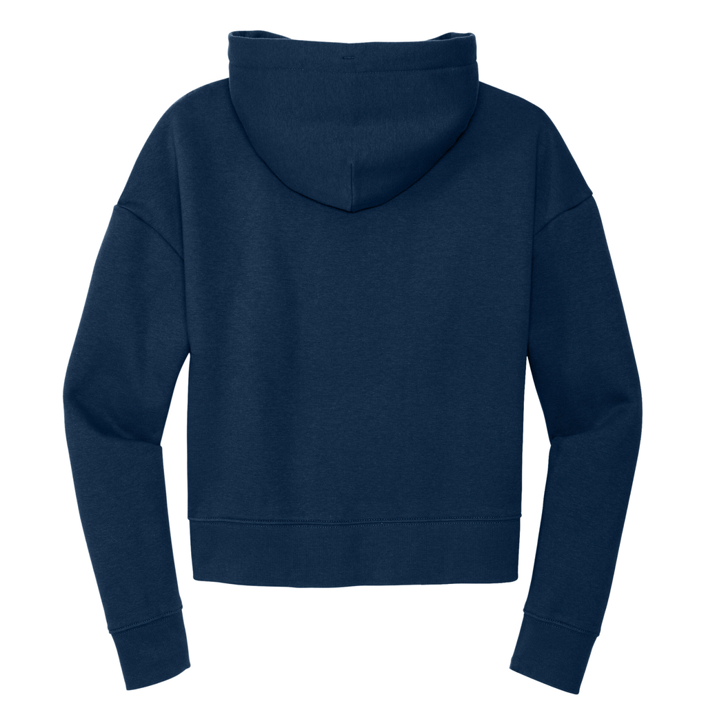 District Ladies Soft Fleece Crop Hoodie - New Navy