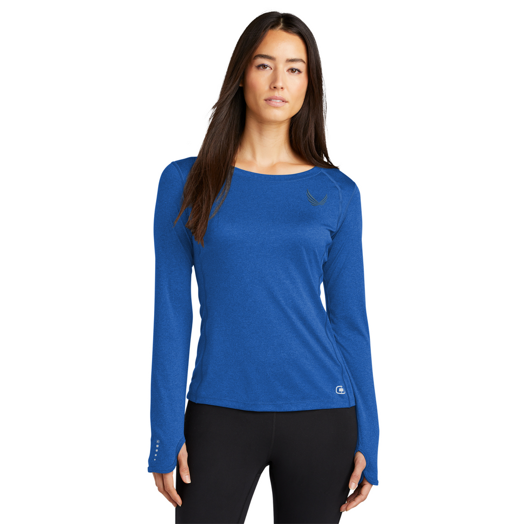 OGIO Endurance Ladies Long Sleeve Pulse Crew - Electric Blue